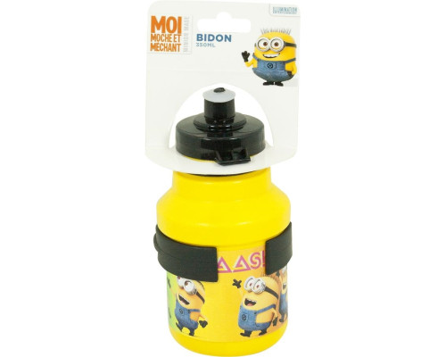 Велосипедна пляшка Minionki 350 ml жовта з ручкою inSPORTline