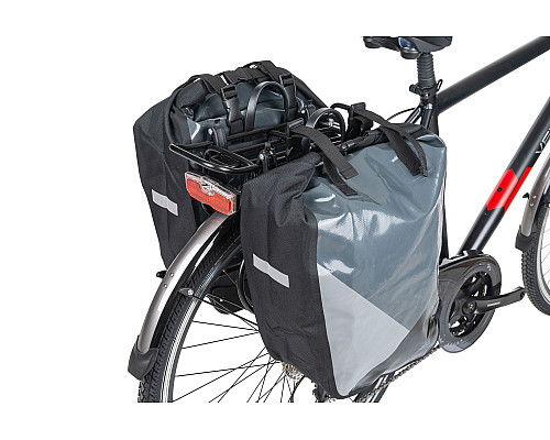 Сумка на багажник MERIDA WATERPROOF PANNIER II 2x30L сіра