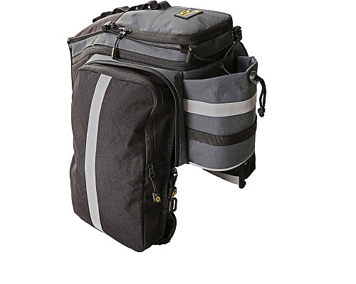 Сумка на багажник Sport Arsenal 560 20L відкидні бортики, чорно-сірий