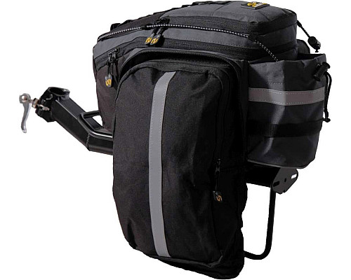 Сумка на багажник Sport Arsenal 560 20L відкидні бортики, чорно-сірий