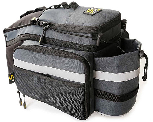Сумка на багажник Sport Arsenal 560 20L відкидні бортики, чорно-сірий