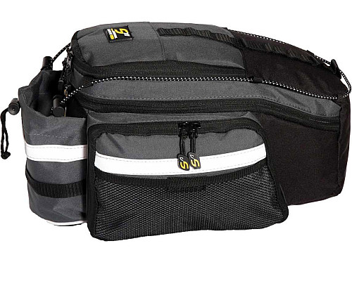 Сумка на багажник Sport Arsenal 560 20L відкидні бортики, чорно-сірий