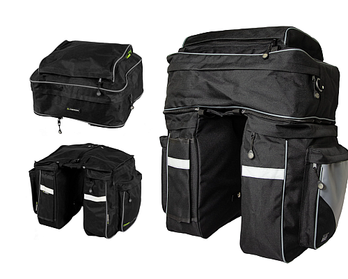 Сумка на багажник MERIDA BIG PANNIER 3 відділення 78л, чорна