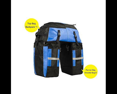 Велобаул 3-в-1  Rhinowalk E20655 70 л, синій