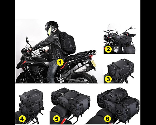 Сумка-рюкзак на багажник Rhinowalk Motorcycle MT21630 30 л, чорна