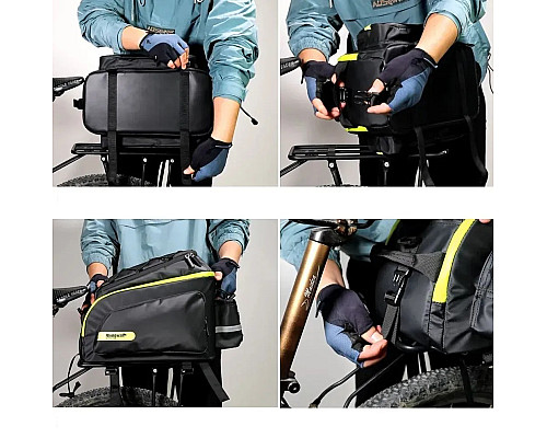 Сумка на багажник Rhinowalk Multifunctional RK19666 17 л, чорна