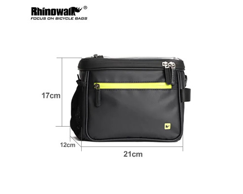 Сумка на кермо Rhinowalk Multifunctional RK18996T 4,5 л, чорно-зелена Сумка на кермо Rhinowalk Multifunctional RK18996T 4,5 л, чорно-зелена