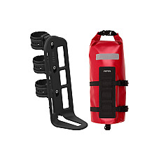 Велосумка ZEFAL BIKEPACKING FORK BAG WITH ADVENTURE FORK PACK & HOLDER - червона