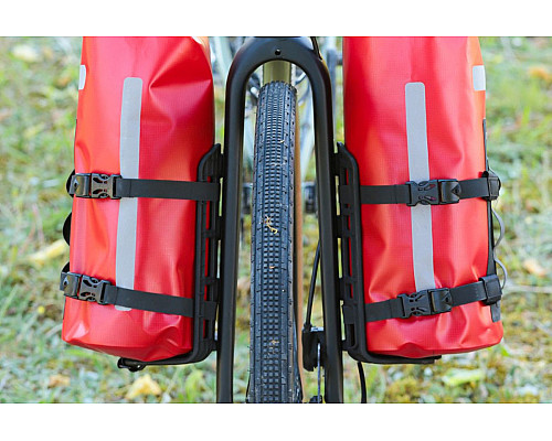 Велосумка ZEFAL BIKEPACKING FORK BAG WITH ADVENTURE FORK PACK & HOLDER - червона