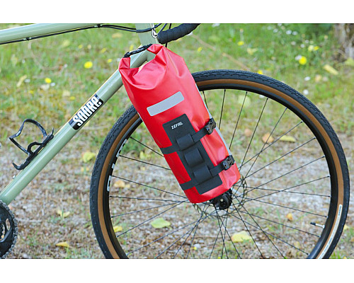 Велосумка ZEFAL BIKEPACKING FORK BAG WITH ADVENTURE FORK PACK & HOLDER - червона