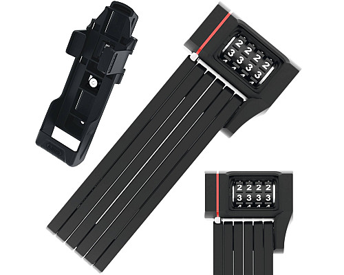 Велосипедний  замок ABUS BORDO UGRIP 5700C/80 BK + кріплення  SH