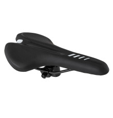 Сідло MTB Cross Selle Jet довжина-275мм, ширина-155мм + шлея, чорно-біле