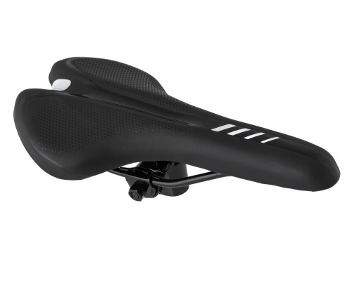 Сідло MTB Cross Selle Jet довжина-275мм, ширина-155мм + шлея, чорно-біле