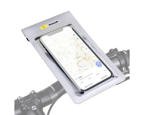 Чохол для телефона на кермо Rhinowalk Bike Phone 7 SK300, сріблястий Чохол для телефона на кермо Rhinowalk Bike Phone 7 SK300, сріблястий
