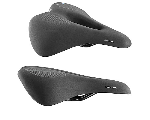 Чоловіче сідло Selle Royal FORUM MODERATE A133HR GEL 60 градусів, 270х180 мм довжина х ширина, чорне з отвором