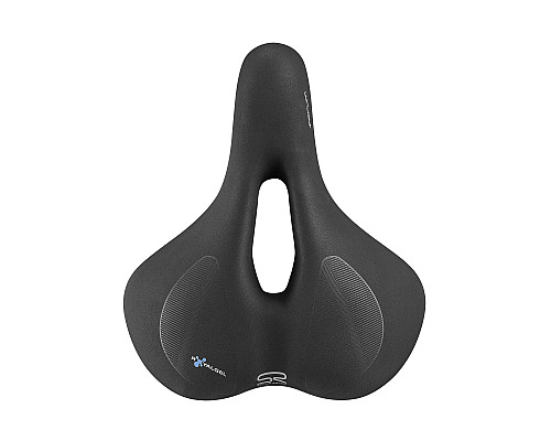 Чоловіче сідло Selle Royal FORUM MODERATE A133HR GEL 60 градусів, 270х180 мм довжина х ширина, чорне з отвором