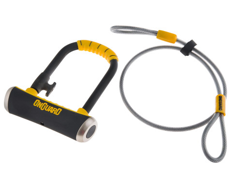 Велозамок ONGUARD PitBull MINI 8008 U-LOCK + Трос 120см - 14мм 90мм 140мм - 5х Ключів Велозамок ONGUARD PitBull MINI 8008 U-LOCK + Трос 120см - 14мм 90мм 140мм - 5х Ключів