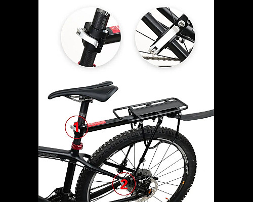 Багажник Rhinowalk J001 35 см, чорний