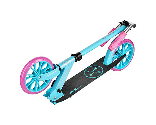 Самокат складний Nils ExtremeHM1302, блакитно-рожевий