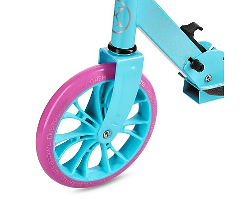 Самокат складний Nils ExtremeHM1302, блакитно-рожевий