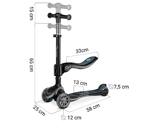 Самокат дитячий триколісний Nukido Filippo чорний