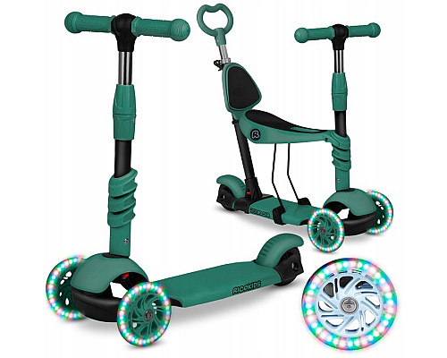 Самокат дитячий триколісний Ricokids Todi зелений