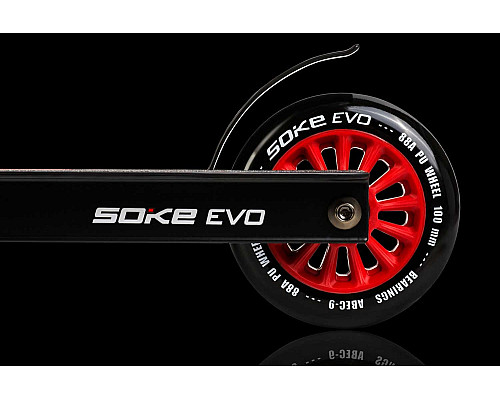 Самокат трюковий SOKE EVO чорно-червоний