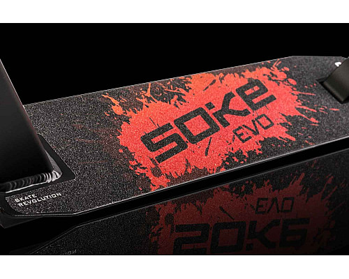 Самокат трюковий SOKE EVO чорно-червоний
