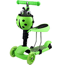 Самокат дитячий триколісний Enero Сонечко зелений