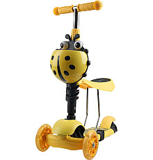 Самокат дитячий триколісний Enero Сонечко жовтий