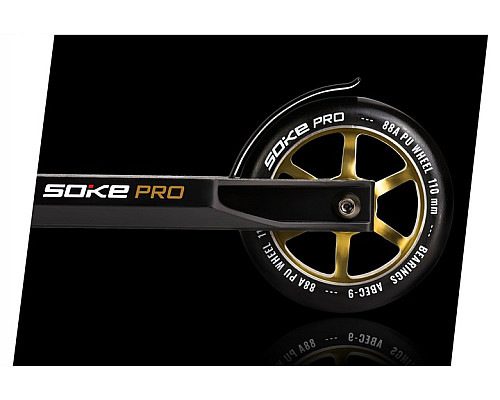 Самокат трюковий SOKE PRO золотисто-чорний