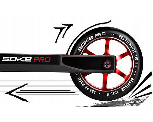 Самокат трюковий SOKE PRO червоний