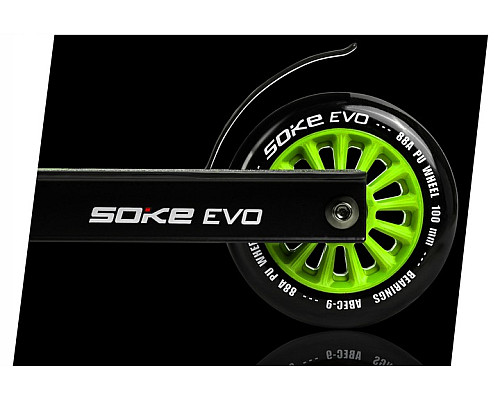 Самокат трюковий SOKE EVO чорно-зелений
