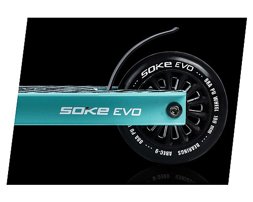 Самокат трюковий SOKE EVO бірюзово-чорний