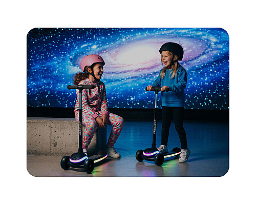 Дитячий самокат триколісний Ricokids Leddi чорний