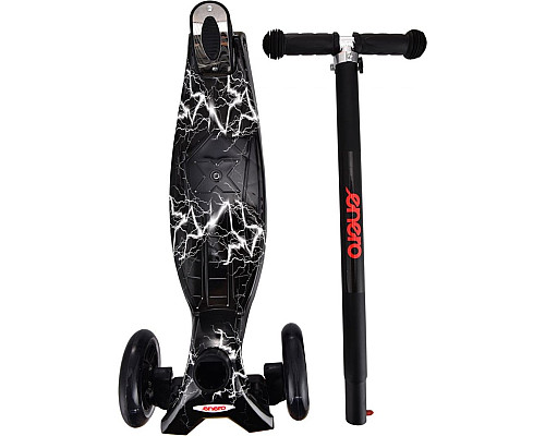 Самокат дитячий триколісний Enero Maxi Thunderstorm чорний