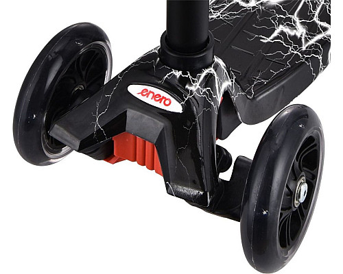 Самокат дитячий триколісний Enero Maxi Thunderstorm чорний