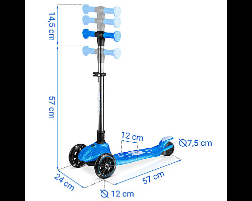 Самокат дитячий триколісний Ricokids Jelly синій