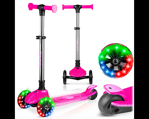 Самокат дитячий триколісний Ricokids Jelly рожевий