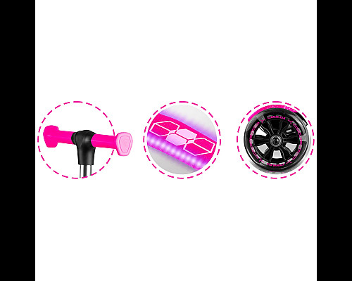 Самокат дитячий триколісний Ricokids Jelly рожевий