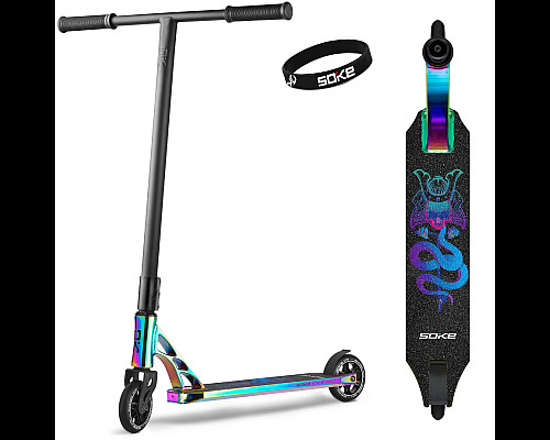 Самокат трюковий SOKE XTR Street Rainbow чорний