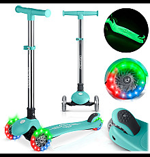 Самокат дитячий триколісний Ricokids Glow бірюзовий