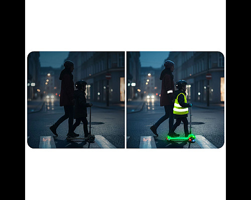 Самокат дитячий триколісний Ricokids Glow бірюзовий