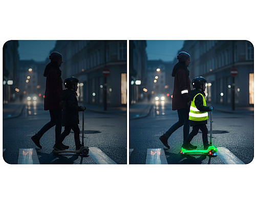 Самокат дитячий триколісний Ricokids Glow бірюзовий