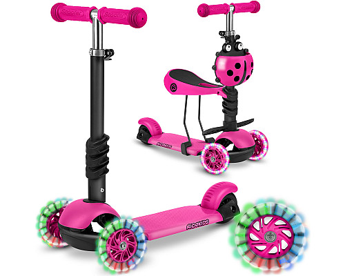Самокат дитячий триколісний Ricokids Buggy рожевий