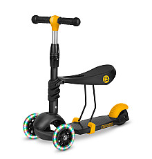 Самокат дитячий триколісний Ricokids Cubi чорно-помаранчевий
