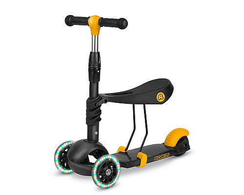 Самокат дитячий триколісний Ricokids Cubi чорно-помаранчевий