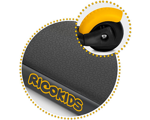 Самокат дитячий триколісний Ricokids Cubi чорно-помаранчевий