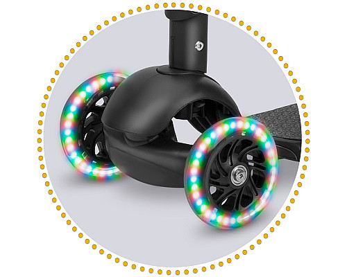 Самокат дитячий триколісний Ricokids Cubi чорно-помаранчевий