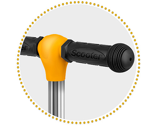 Самокат дитячий триколісний Ricokids Cubi чорно-помаранчевий